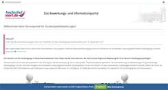 Desktop Screenshot of hochschulstart.de